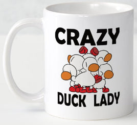 Crazy Duck Lady - Mug - Duck Themed Merchandise from Shop4Ducks