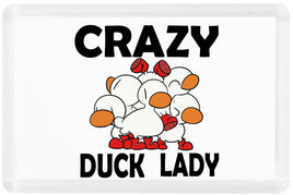 Crazy Duck Lady - Fridge Magnet - Duck Themed Merchandise from Shop4Ducks