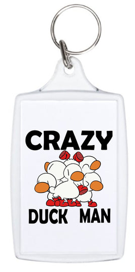 Crazy Duck Man - Keyring - Duck Themed Merchandise from Shop4Ducks