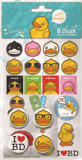 B.Duck Stickers and Badges