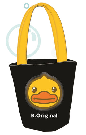 Tote Bag Black and yellow bucket shape 38cm| Shop4Ducks