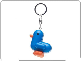 Canar 5cm duck keychain RACER Series - Colour Blue/White stripes