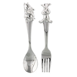 Disney Winnie the Pooh Silverplated Fork & Spoon Set