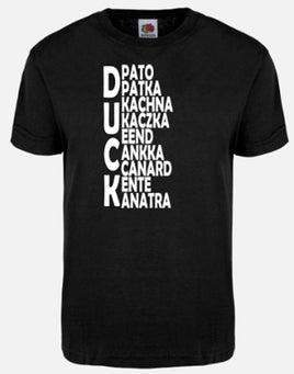 Duck Around The World - Black T-Shirt