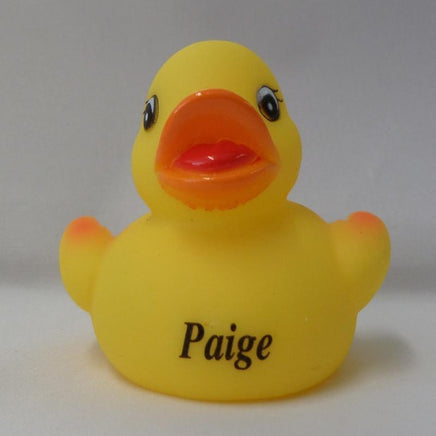 Paige - Name Printed Rubber Duck