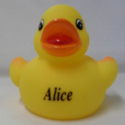Alice - Name Printed Rubber Duck