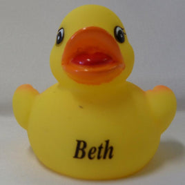 Beth - Name Printed Rubber Duck