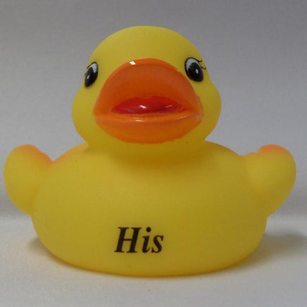 His - Name Printed Rubber Duck