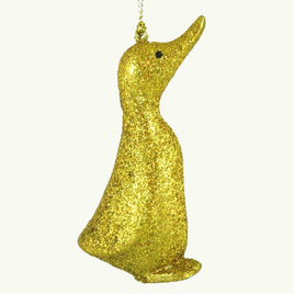DCUK Xmas Glitter Ducks - Hanging Gold Glitter Duck
