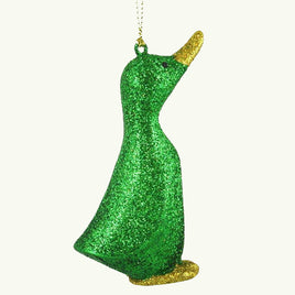 DCUK Xmas Glitter Ducks - Hanging Green Glitter Duck