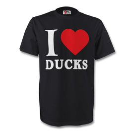 I Love Ducks Black T-Shirt