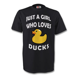 Just A Girl Who Loves Ducks Black T-Shirt