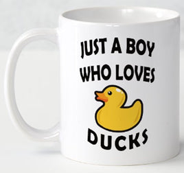 Just A Boy Who Loves Ducks - Mug - Duck Themed Merchandise from Shop4Ducks