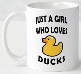 Just A Girl Who Loves Ducks - Mug - Duck Themed Merchandise from Shop4Ducks