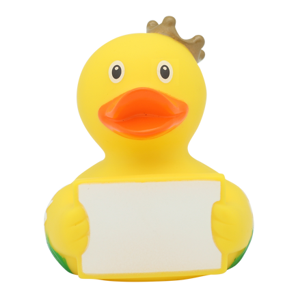 Rubber Duck with Greeting Sign By Lilalu