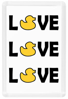Love Love Love - Fridge Magnet - Duck Themed Merchandise from Shop4Ducks