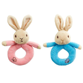 Peter Rabbit & Flopsy Bunny Plush Ring Rattles