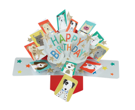 3D Pop Up Cards by Second Nature - Birthday Dogs