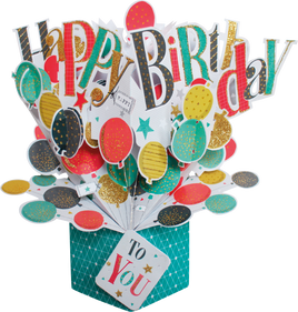 3D Pop Up Cards by Second Nature - Birthday Balloons