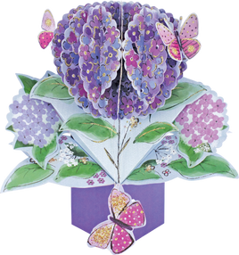 3D Pop Up Cards by Second Nature - Hydrangea (Blank)