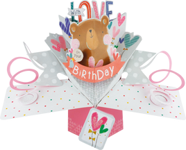 3D Pop Up Cards by Second Nature - Birthday Bear