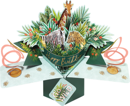 3D Pop Up Cards by Second Nature - Birthday - Wild Animals