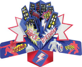 3D Pop Up Cards by Second Nature - Birthday - Super Hero