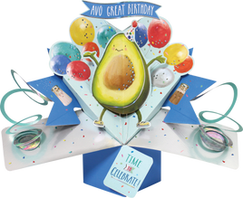 3D Pop Up Cards by Second Nature - Birthday - Avocado