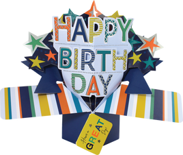 3D Pop Up Cards by Second Nature - Happy Birthday Stars