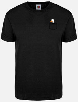 Pocket Duck - Black T-Shirt