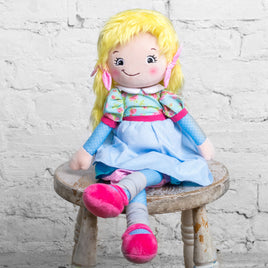 Rag Doll Cubby - Joanna Blonde Hair Personalised