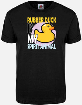 Rubber Duck Is My Spirit Animal - Black T-Shirt