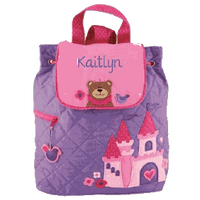 Princess and Bear Styled Children's Quilted Personalised Backpack by Stephen Joseph