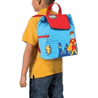 Super Hero Styled Children's Quilted Personalised Backpack by Stephen Joseph