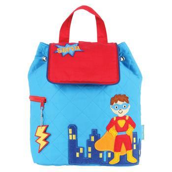 Super Hero Styled Children's Quilted Personalised Backpack by Stephen Joseph