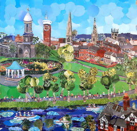 Quarry Park Shrewsbury Greetings Card Designed by Lyn Evans