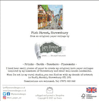 Fish Street Shrewsbury Greetings Card Designed by Lyn Evans
