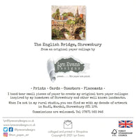 English Bridge Shrewsbury Greetings Card Designed by Lyn Evans