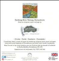 Carding Mill Valley Shropshire Greetings Card Designed by Lyn Evans
