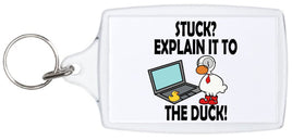 Stuck Explain It To The Duck - Keyring - Duck Themed Merchandise from Shop4Ducks