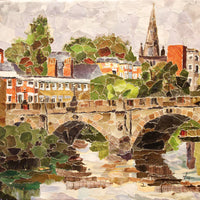 English Bridge Shrewsbury Greetings Card Designed by Lyn Evans