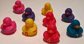 1, 2, 3 Numbers Rubber Duckies - Pack of 24 Ducks