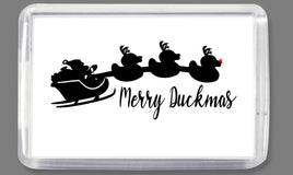Merry Duckmas - Fridge Magnet - Duck Themed Merchandise from Shop4Ducks