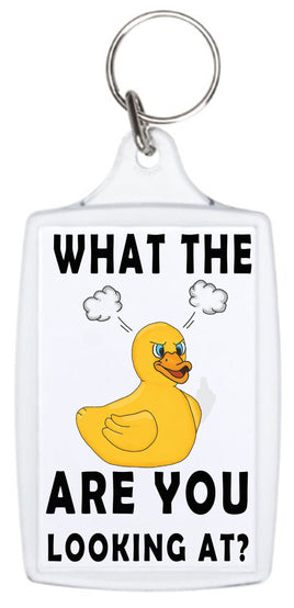 What The Duck Are You Looking At - Keyring - Duck Themed Merchandise from Shop4Ducks
