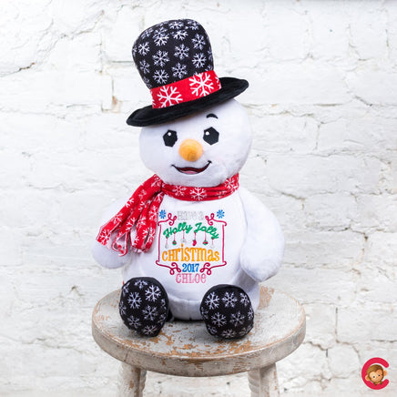 Christmas Snowman Personalised Christmas Cubby