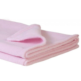 Personalised Soft Fleece Baby Blanket - Pink / White / Cream