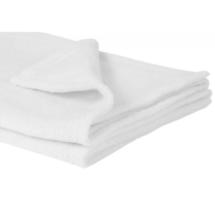 Personalised Soft Fleece White Baby Blanket