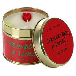 Cranberry & Lime Tinned Candles from Bomb Cosmetics