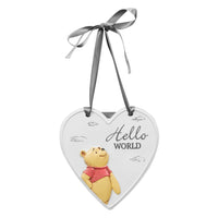 Disney Christopher Robin Relief Heart Hello World Plaque