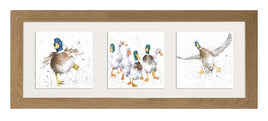 A Trio Of Ducks - In Oak frame - Wrendale Designs